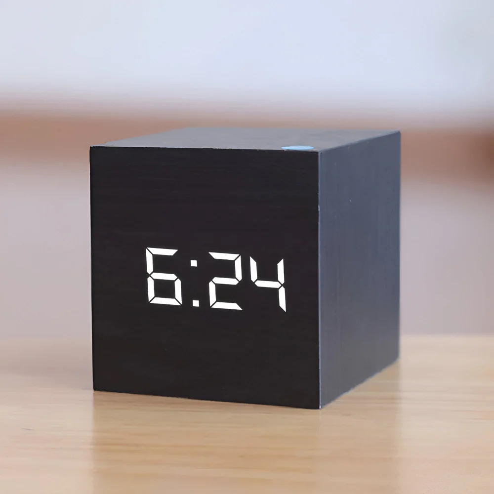 Alarm Clock LED Digital Cube Display