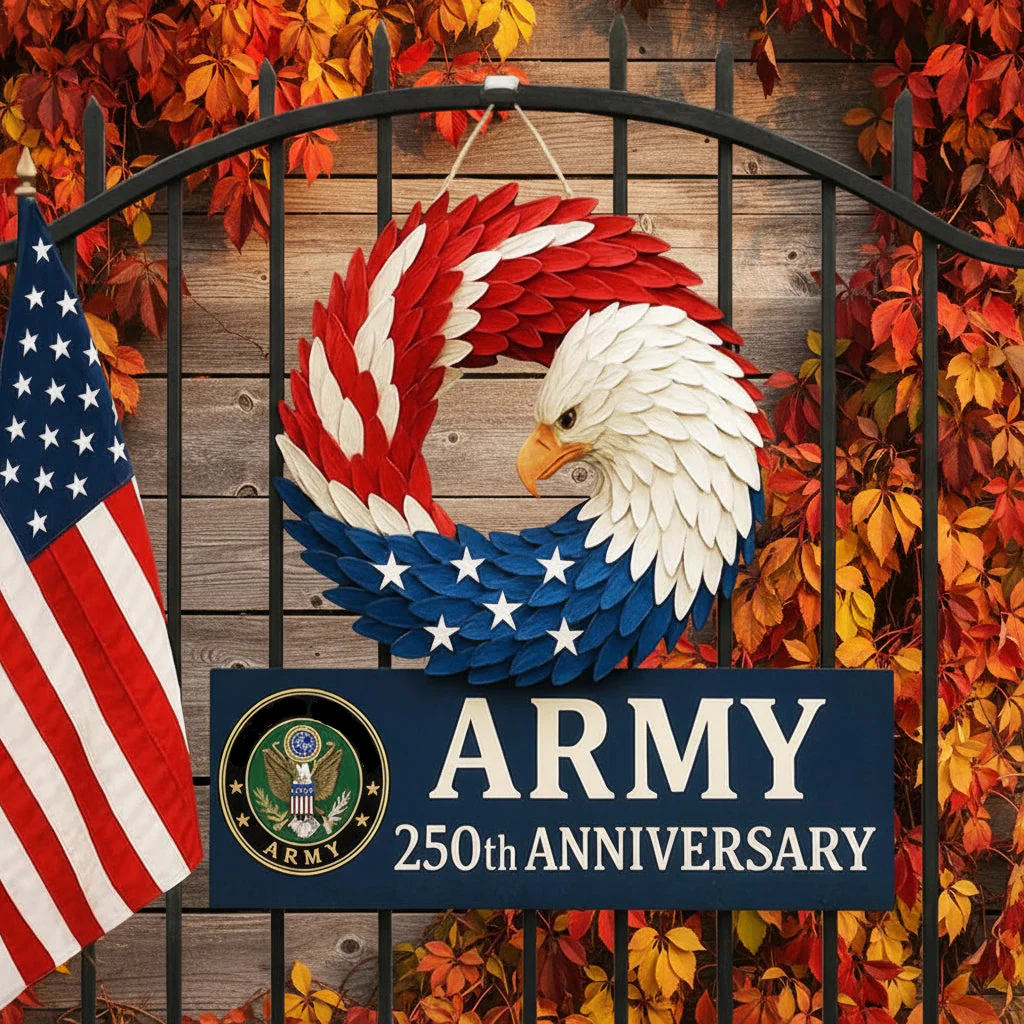 Wall Art Veterans Eagle Wreath Boxwood Indoor Outdoor Display