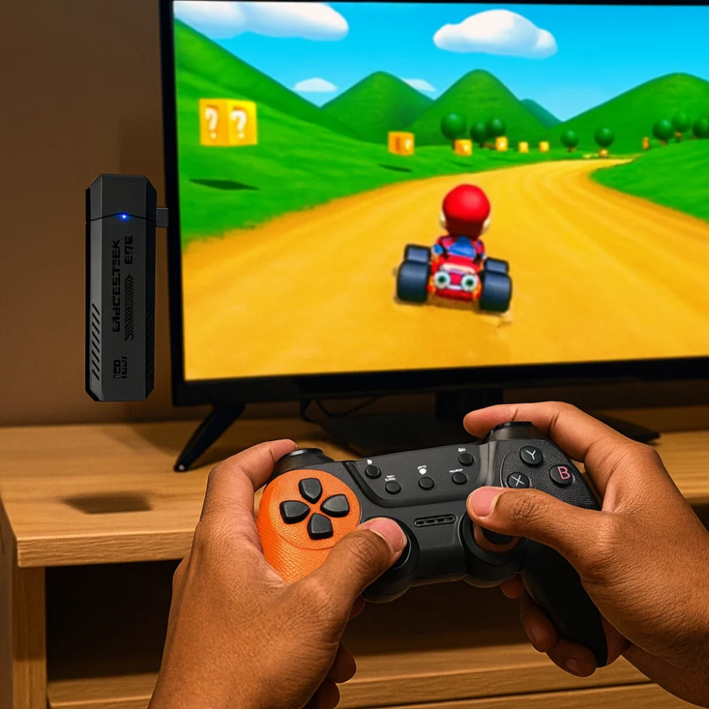 Gaming Console Wireless TV Retro System Dual Controller Setup