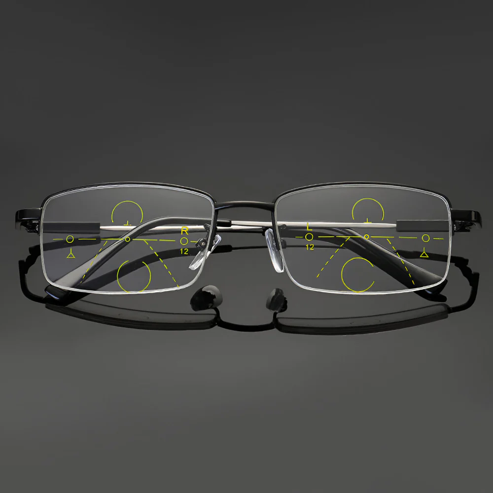 Reading Glasses Progressive Photochromic Titanium Frame Eyewear