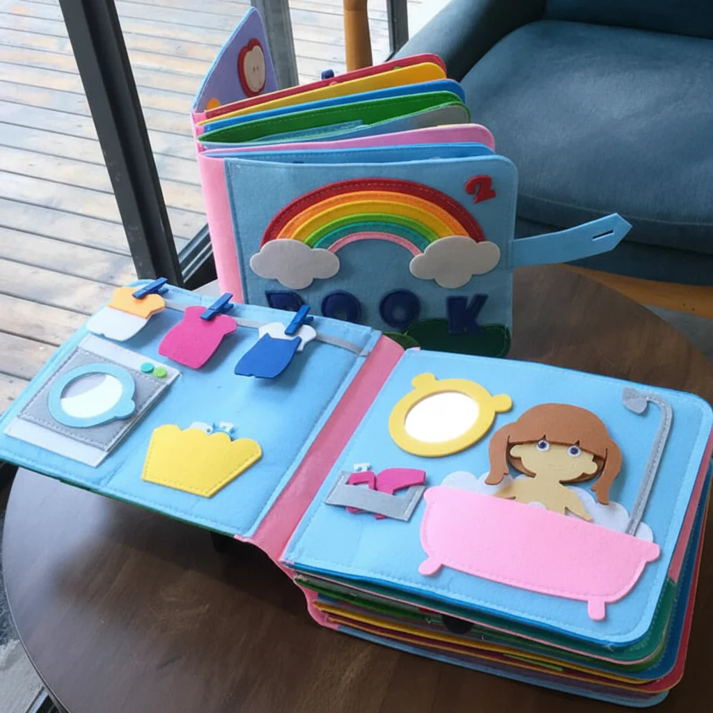 Busy Book Montessori Felt Activity Book Toddler Learning