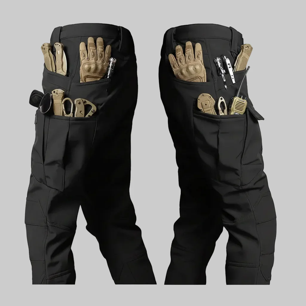 Tactical Pants Fleece Lined Cargo Pocket Casual Outdoor Pants