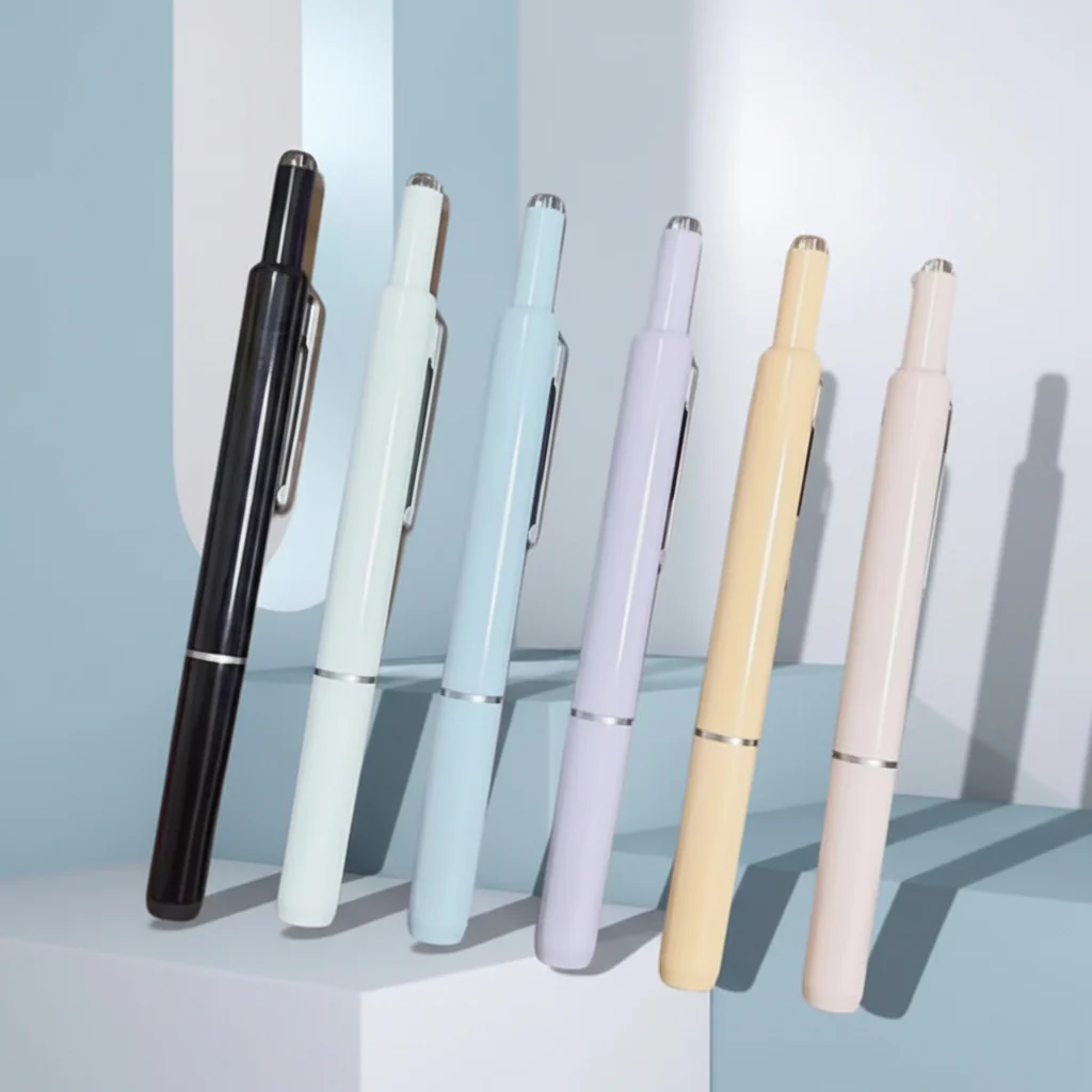 Fountain Pen Retractable Stainless Steel Refillable Writing Pen