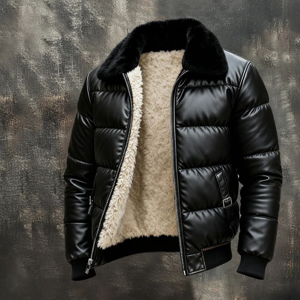 Winter Jacket Puffer High Collar Wind Blocking Outerwear