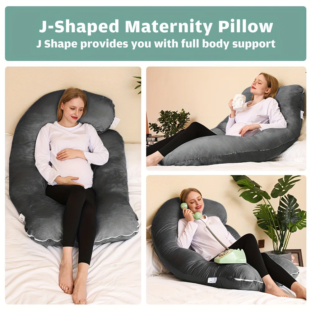 Full Body Pregnancy Pillow | U-Shaped Maternity Pillow with Washable Cover