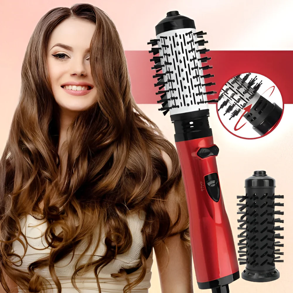 Hair Hot Air Brush Rotating Styling Dryer Tool Set