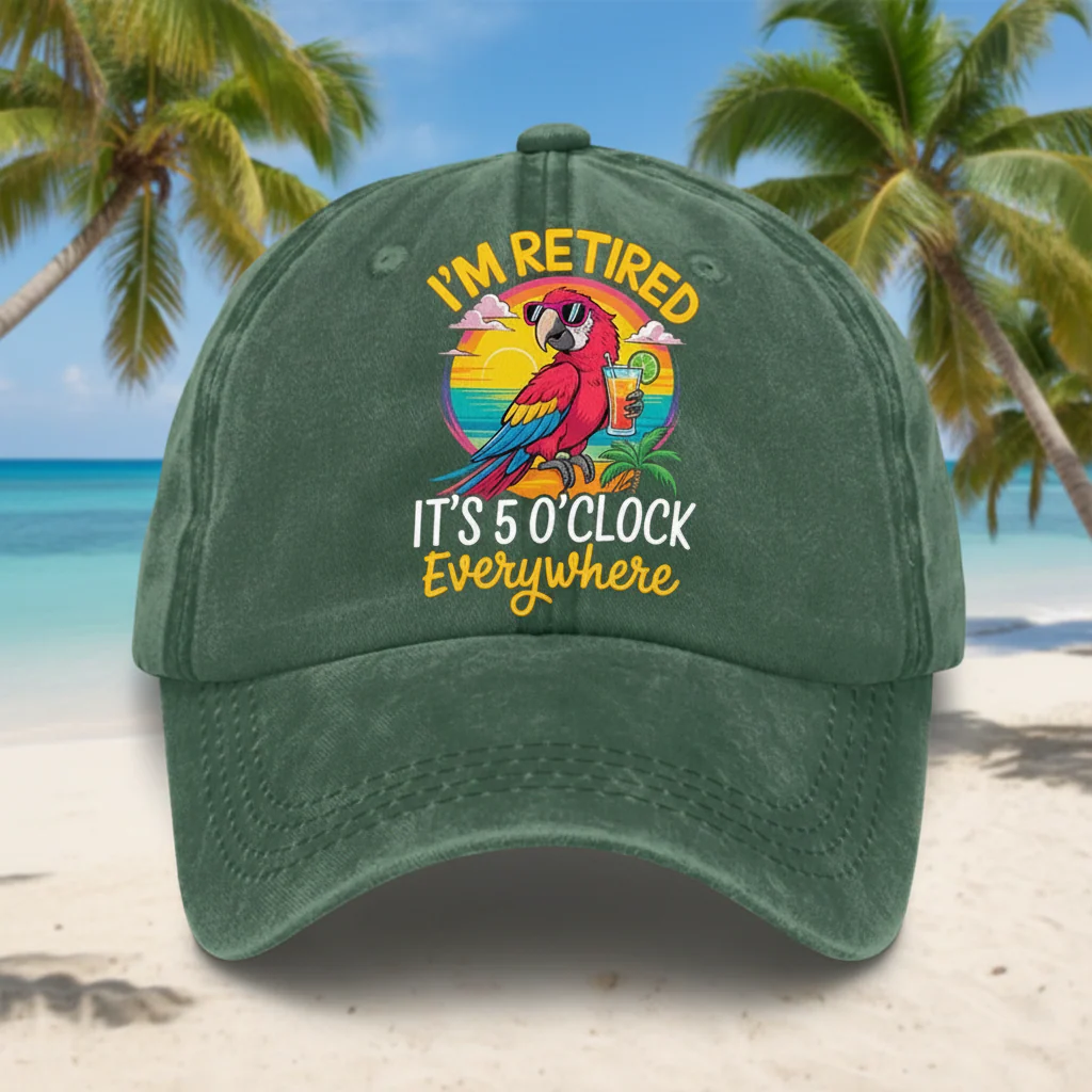 Baseball Cap Adjustable Washed Casual Embroidered Hat