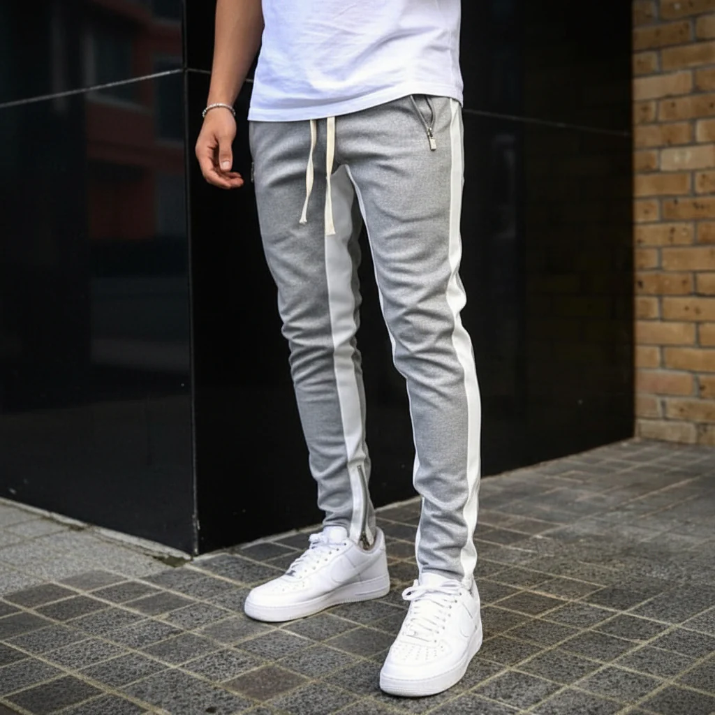 Joggers Men Slim Fit Side Stripe Athletic Sweatpants