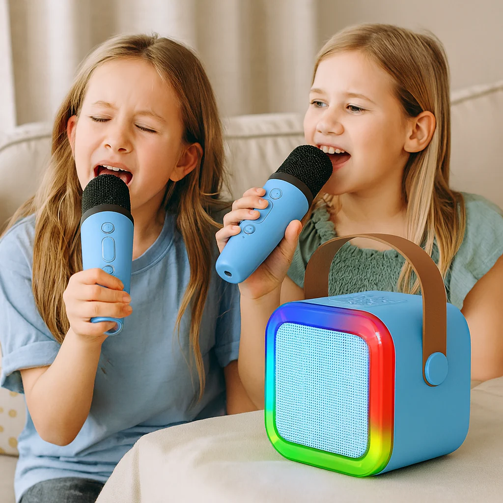Kids Mini Karaoke Machine Bluetooth Speaker Wireless Microphone