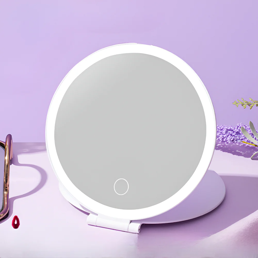 Makeup Mirror Lighted Travel Folding Vanity Compact