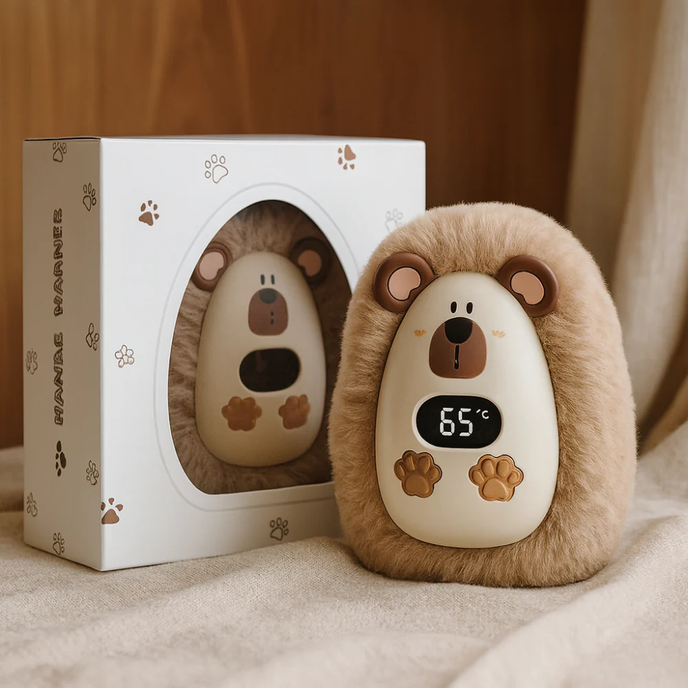 Hand Warmers Rechargeable Plush Pocket Heater With LCD Display