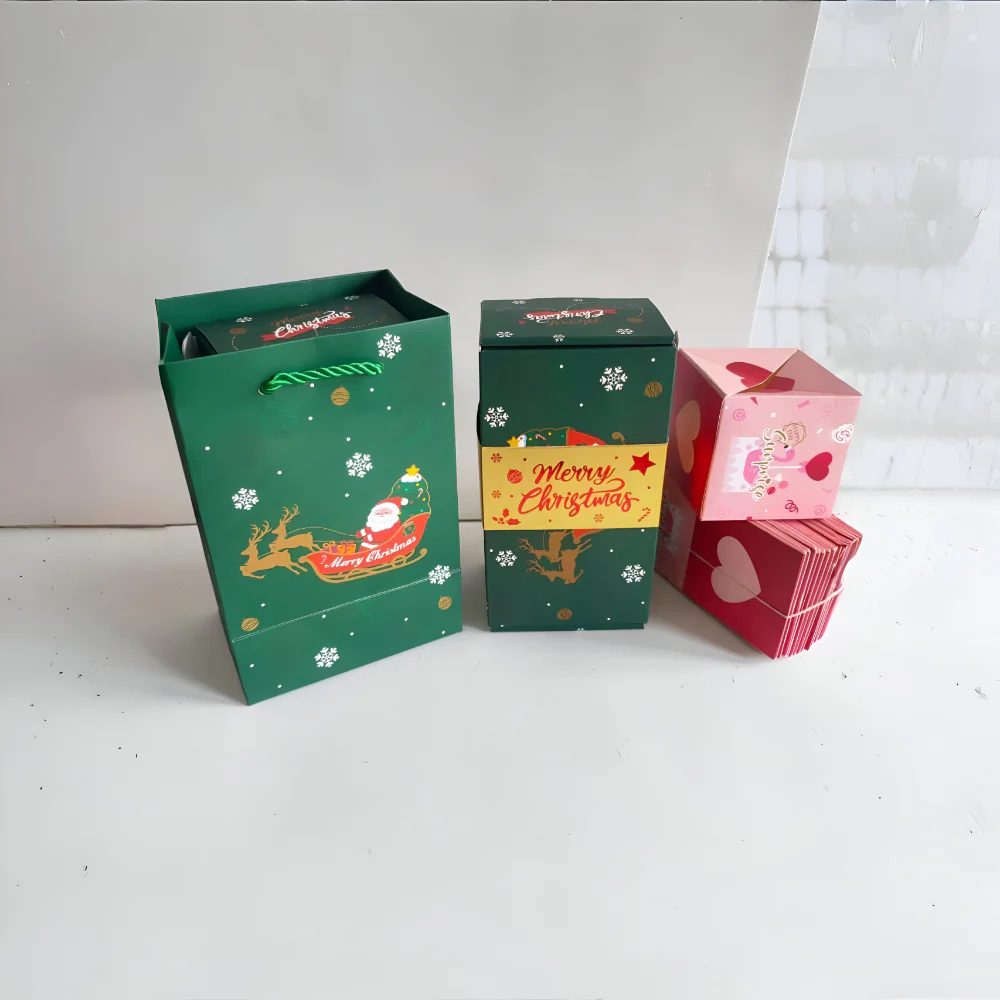 Celebration Gift Box Pop Up Surprise Card Set Message Holder