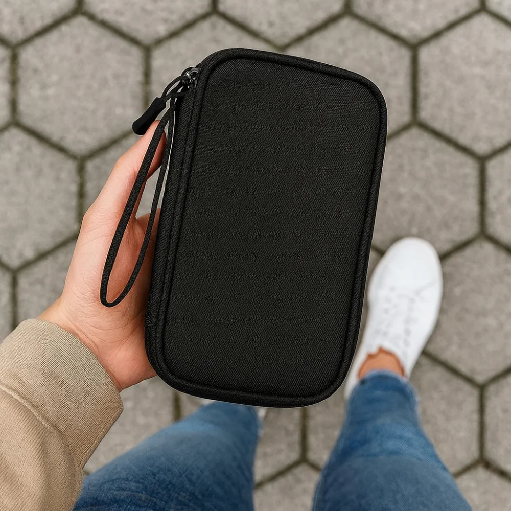 Electronics Organizer Travel Storage Case Fabric Portable Design