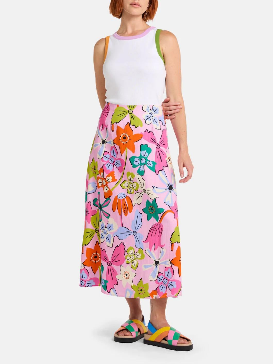 Fresh Blooms Midi Skirt