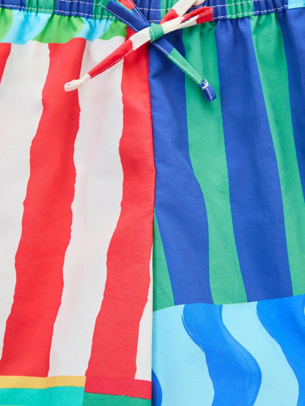 Multi-Stripe Kids Swim Shorts